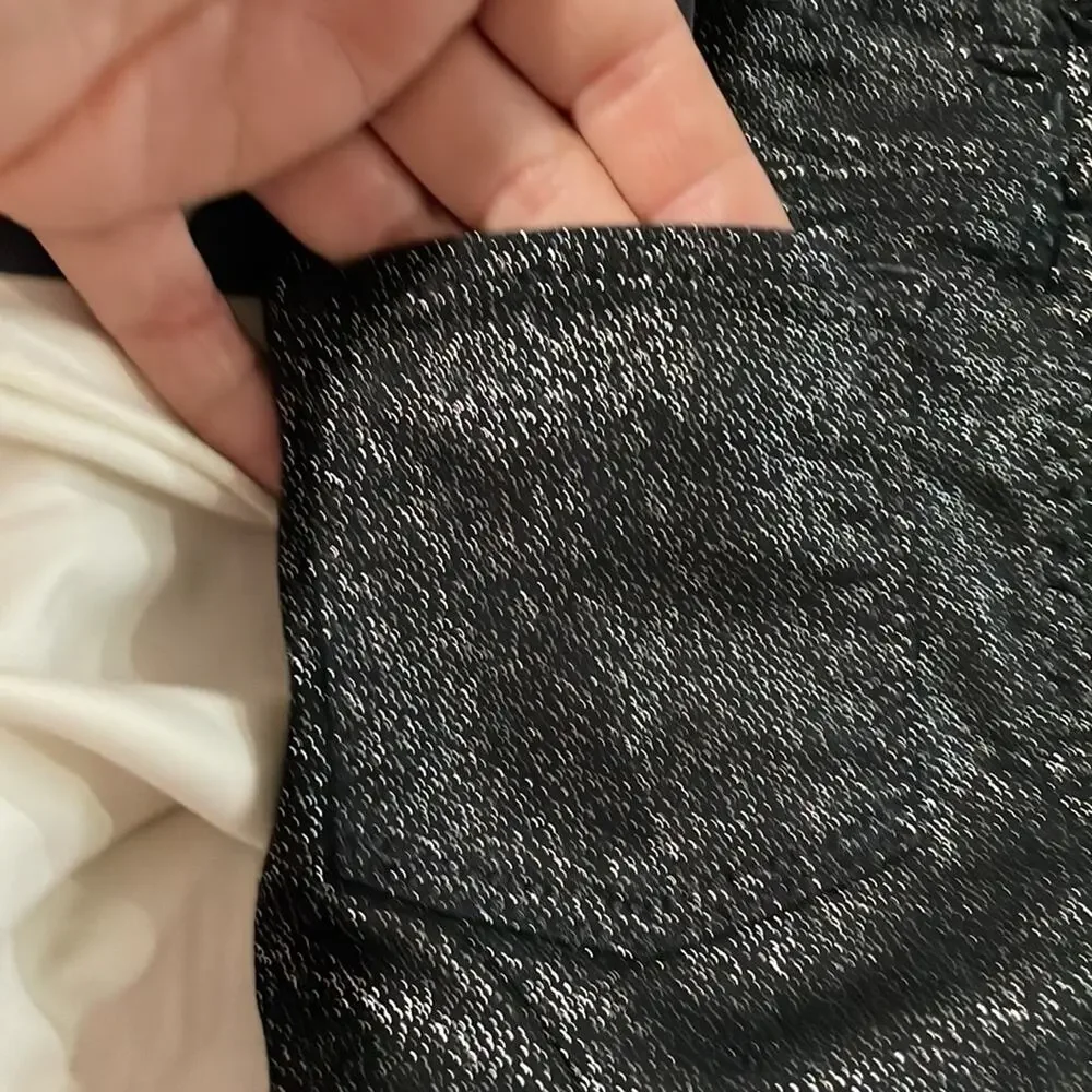 Gap 5 black shimmer denim fantastiflex stretch comfort elastic waste jean nwt